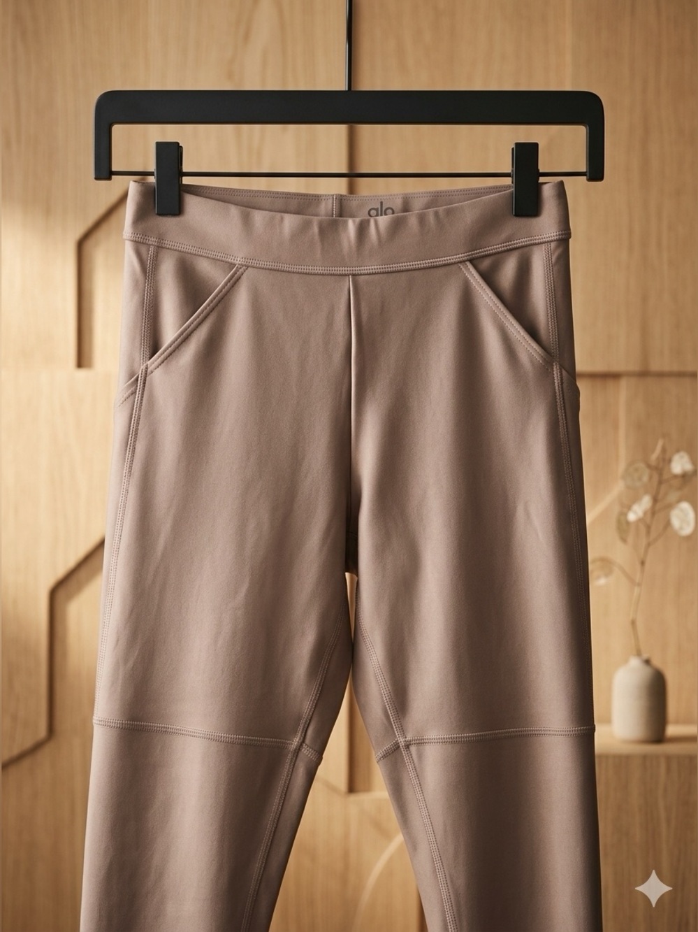 Alo Yoga High-Waist 4-Pocket Utility Leggings - Gravel Taupe - Size S